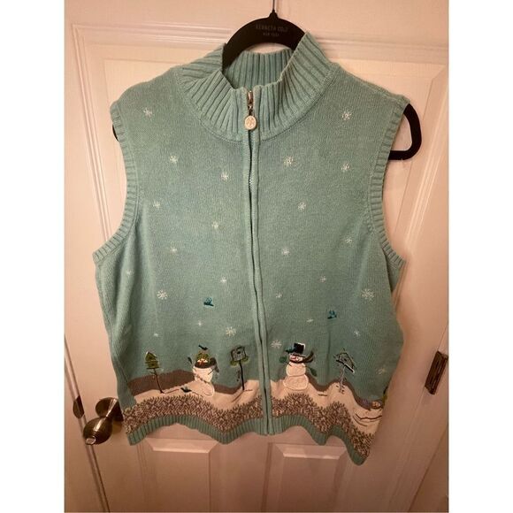 CJ Banks women’s size 1X bundle lot winter vest and button up - Picture 4 of 16